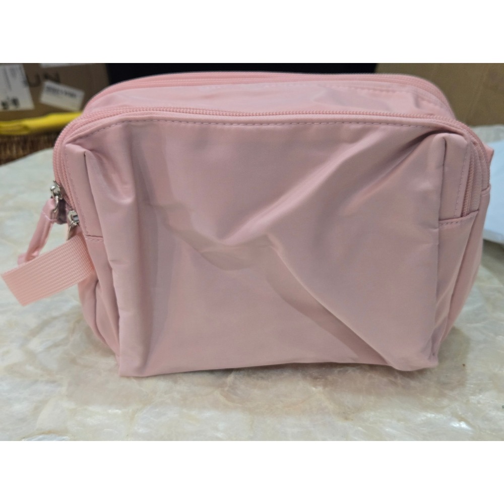 Pink Cosmetic Bag Toiletry Organizer Travel Makeup Pouch Storage Case